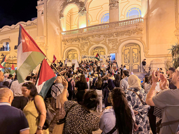 Tunus'ta Küresel Kararlılık Filosu'na yönelik saldırılar protesto edildi